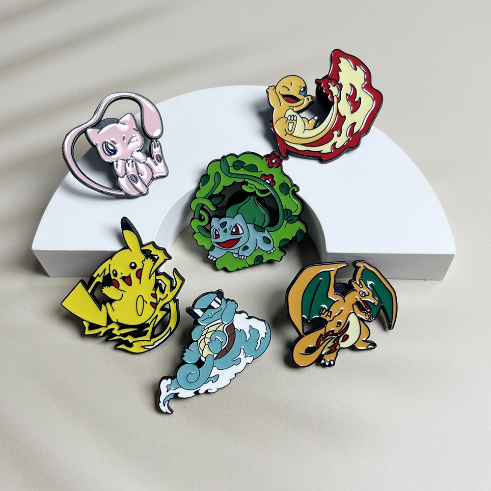 6pcs Anime Pins Set Pokemon En – Lapel Pin Enamel recenzja i cena