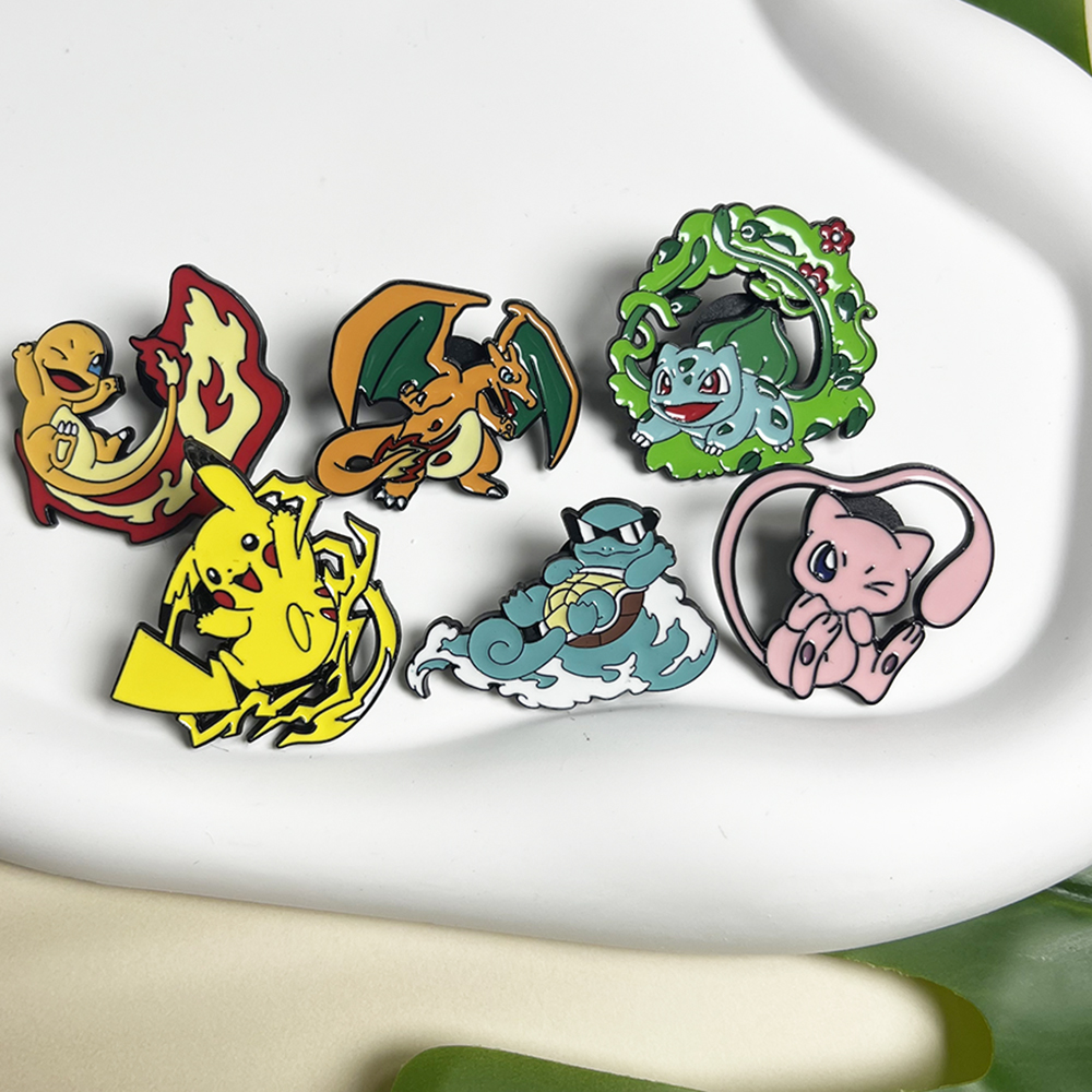 6pcs Anime Pins Set Pokemon En – Lapel Pin Enamel recenzja i cena