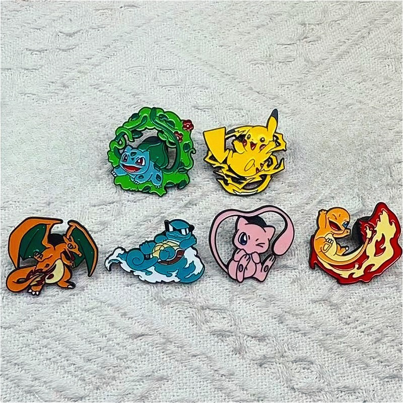 6pcs Anime Pins Set Pokemon En – Lapel Pin Enamel recenzja i cena